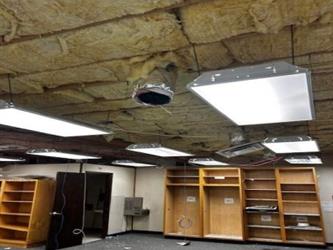 Existing Portable Classrooms - ceiling system select demolition complete