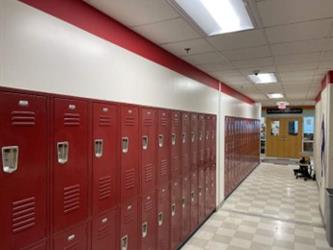 1st Floor Hallway - locker installation and Painting Complete