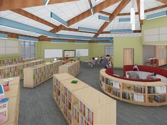 Rendering of a media center