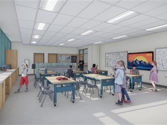 Rendering of a art room