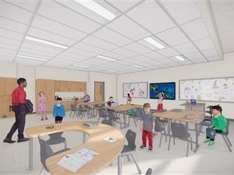 Rendering of a classroom