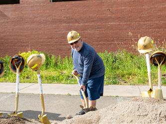 Resident Shoveling