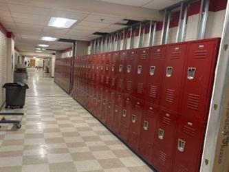 First Floor Hallway - locker relocation and wall framing in progress