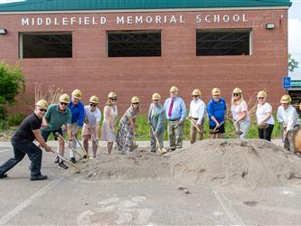 Current and Former BOE members shoveling
